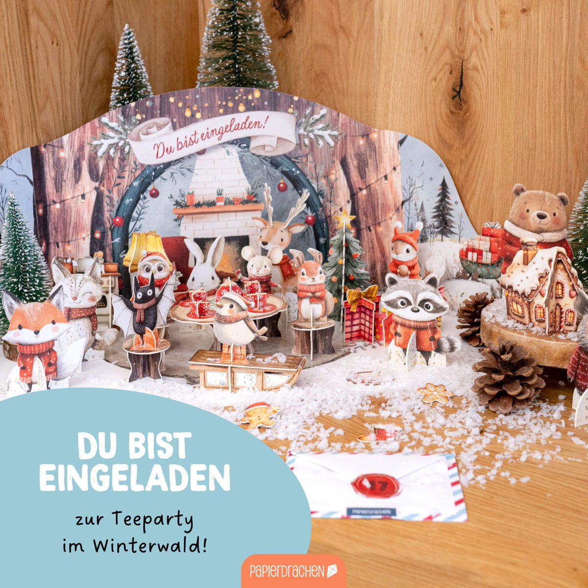 Adventskalender Teeparty Waldtiere