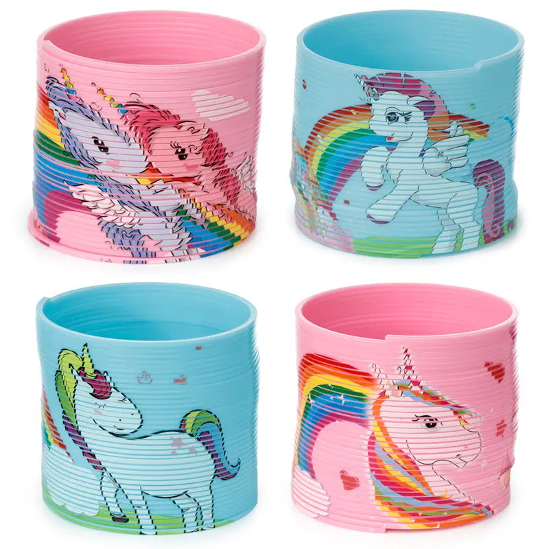 Federspielzeug Spirale Einhorn assortiert