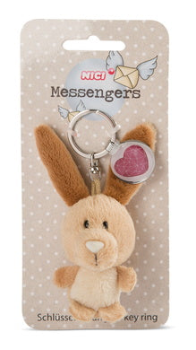 Schlüsselanhänger Plüsch mit Anhänger Hase