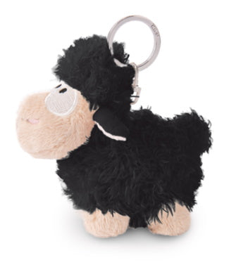 Schlüsselanhänger Plüsch Schaf Schwarz