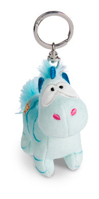 Schlüsselanhänger Plüsch Einhorn Blau