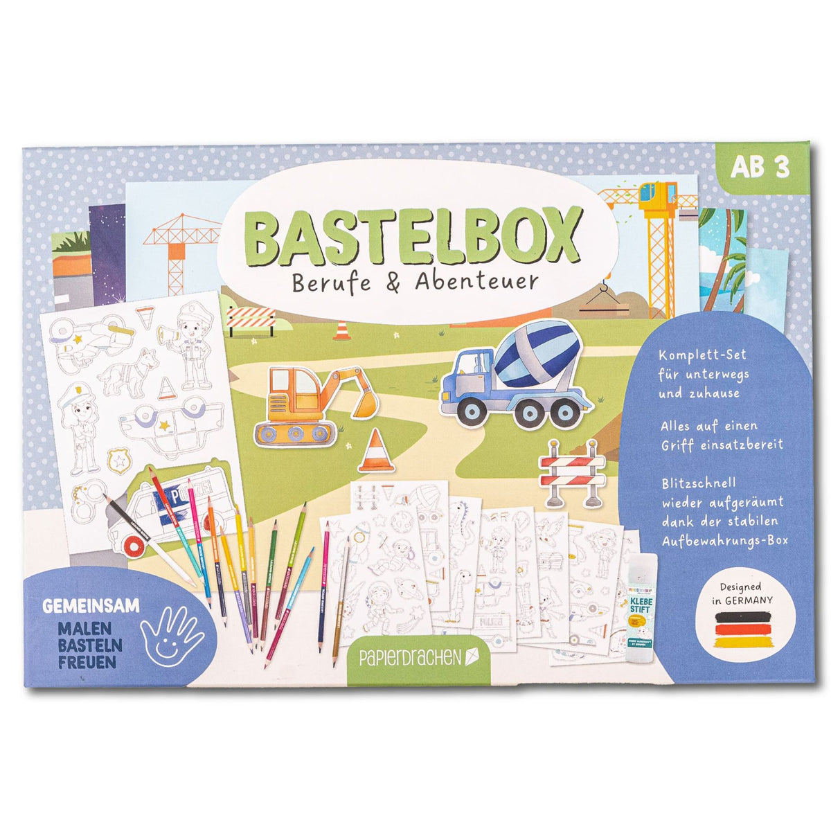 Bastelbox Papierdrachen Abenteuer & Berufe