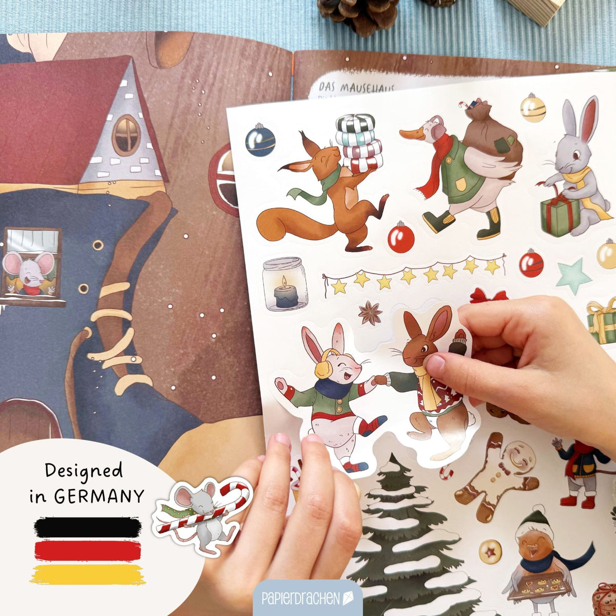 Kreatives Winterwelt Heft - Malen, Rätseln & Stickern