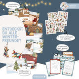 Kreatives Winterwelt Heft - Malen, Rätseln & Stickern
