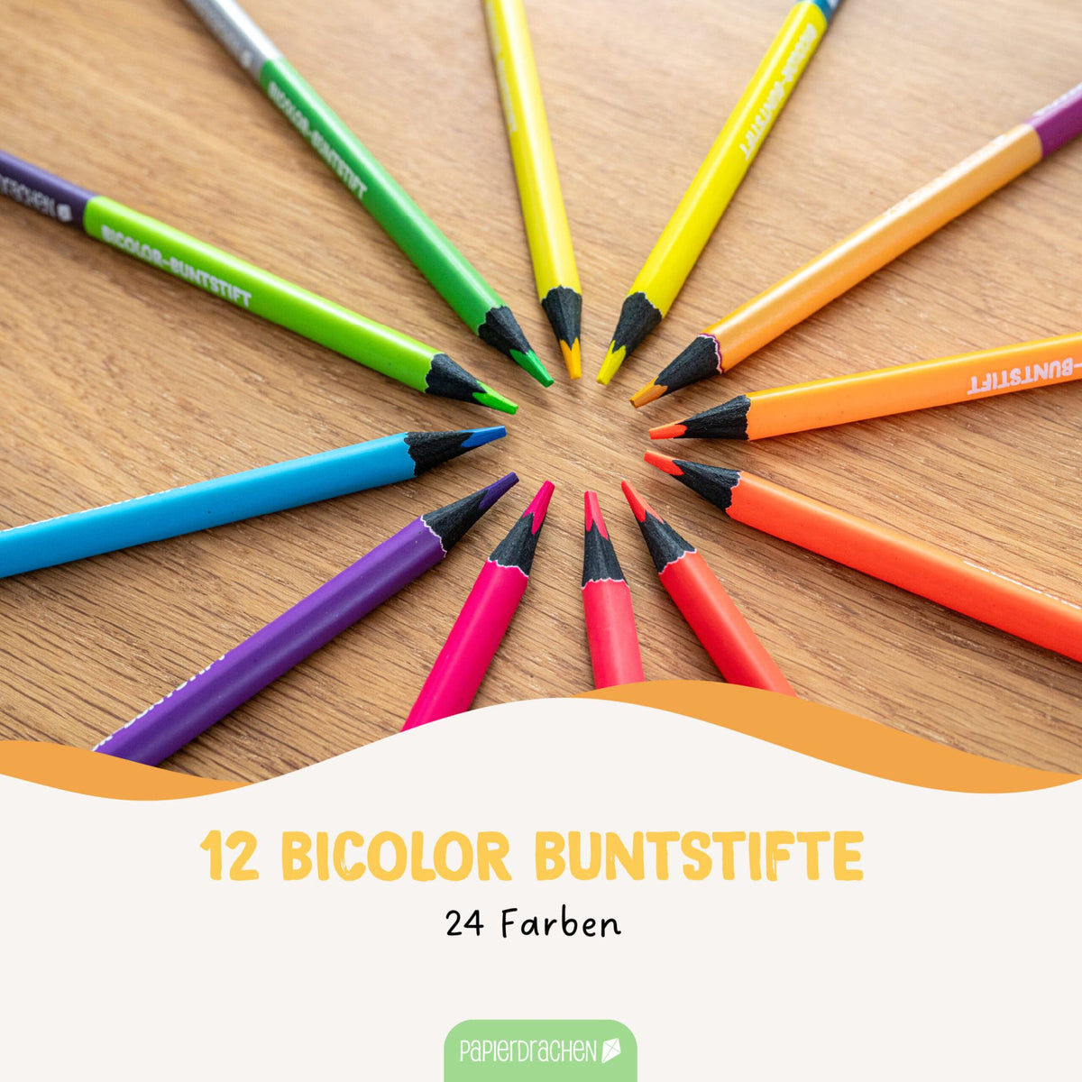Bicolor Buntstifte Neon und Metallic