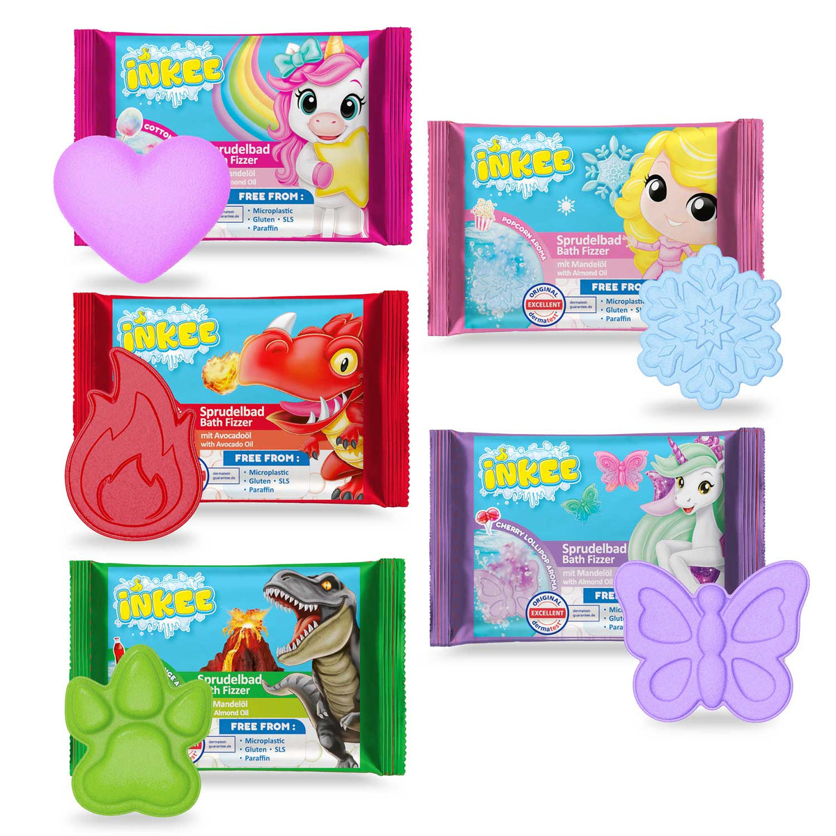 CRAZE Inkee Bath Fizzer Sprudelbad mit Mandelöl assortiert