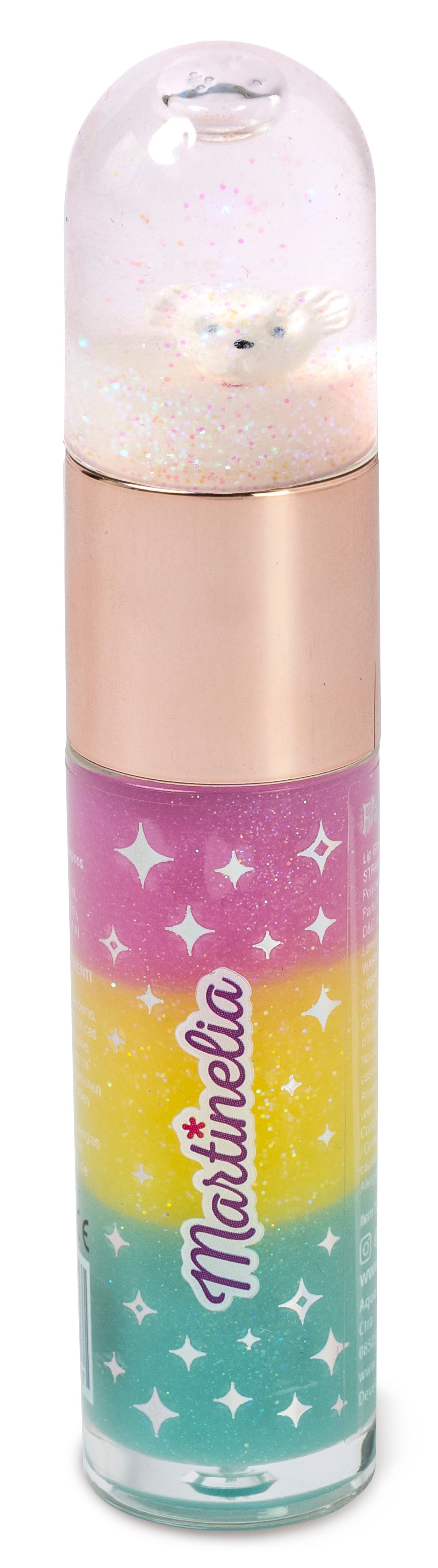 Lip Gloss mit Glitzer Schneekugel Bär assortiert