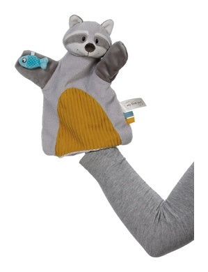 Schmusetuch Handpuppe Waschbär