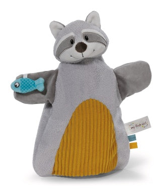 Schmusetuch Handpuppe Waschbär