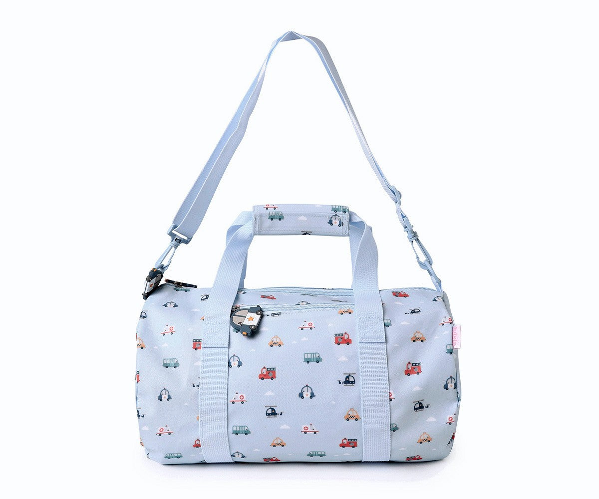 Kinder Sport- und Reisetasche Fahrzeuge Blau