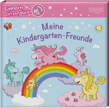 Freundebuch für Kinder im Kindergarten - Einhorn Regenbogen Glitzerglück