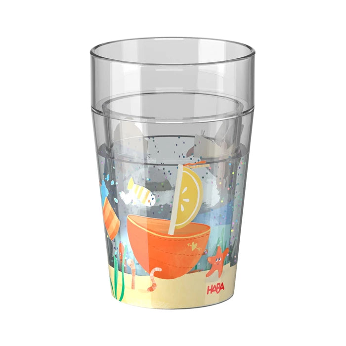 Glitzer Zahnputz Trinkbecher Pinguin