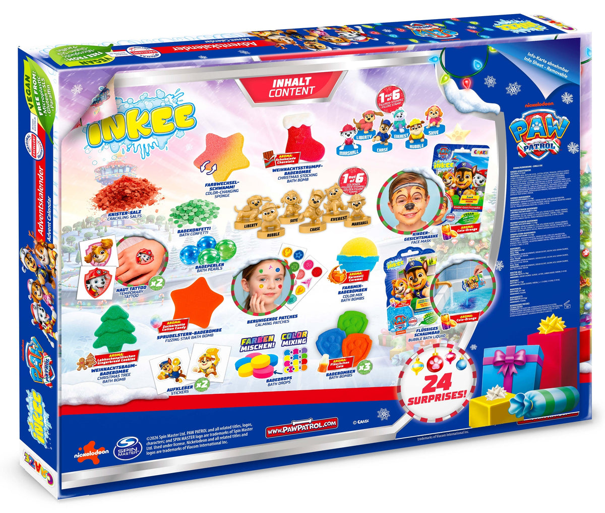 CRAZE Adventskalender mit Badeartikel Paw Patrol