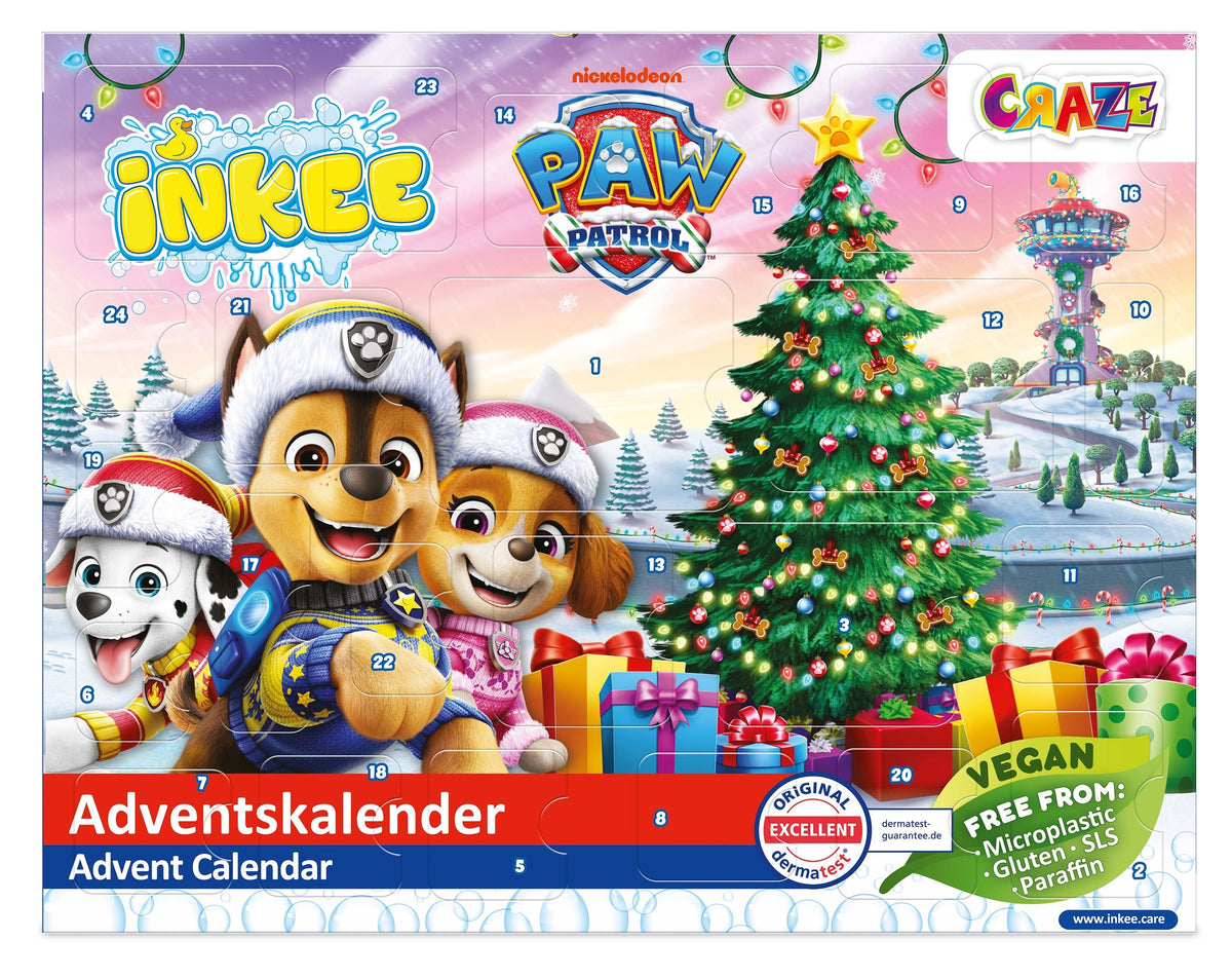 CRAZE Adventskalender mit Badeartikel Paw Patrol