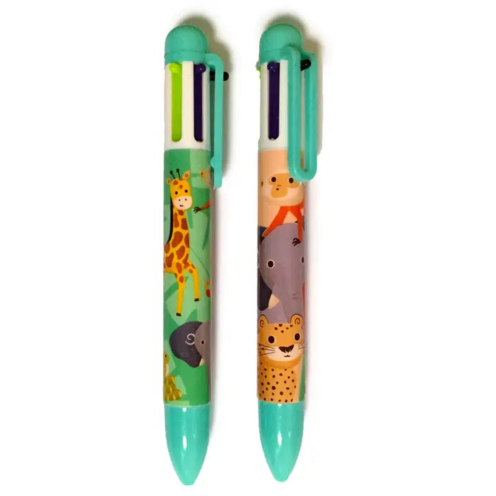 Kugelschreiber Zootiere mit 6 Farben assortiert