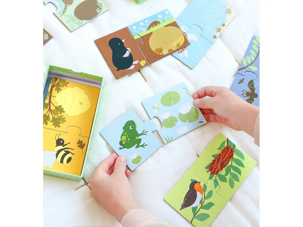ALLC Kinder Puzzle Tiere habitats
