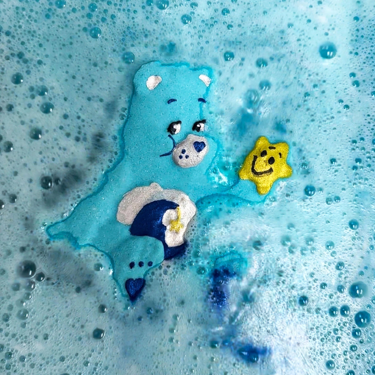 Badekugel handgemacht Glücksbärchi Blau