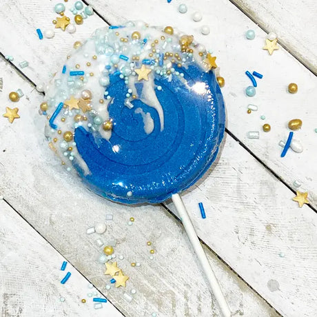 Badekugel handgemacht Lollipop Blau