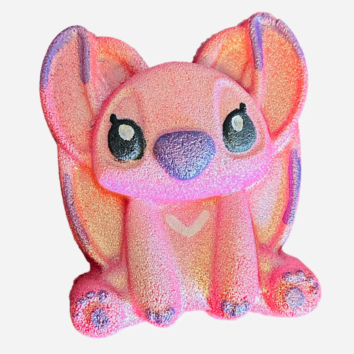 Badekugel handgemacht Stitch coral