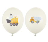 Geburtstagdeko Ballon Baufahrzeuge Grosspackung