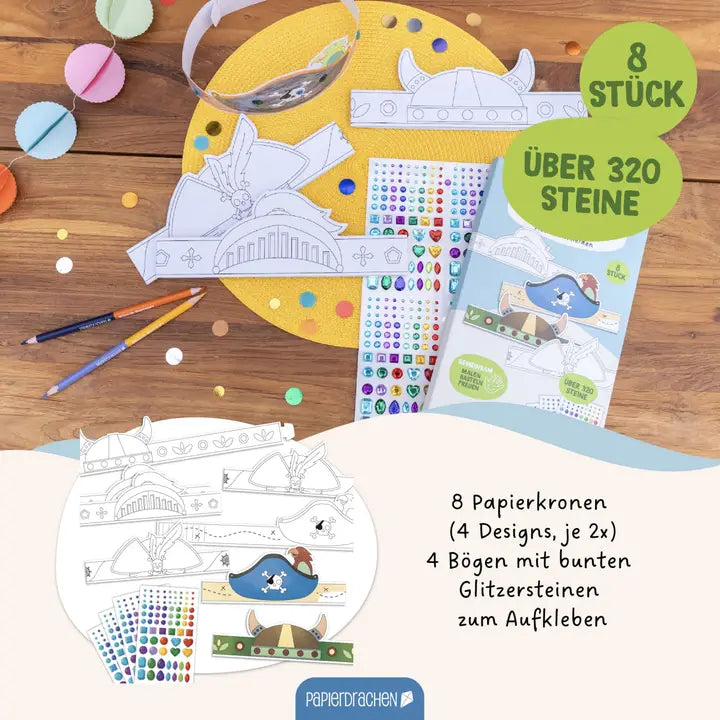 Bastelset Papierkronen Abenteuerhelden