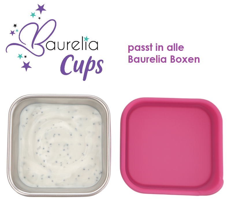 Edelstahlbehälter Baurelia Cups mit Deckel Pink