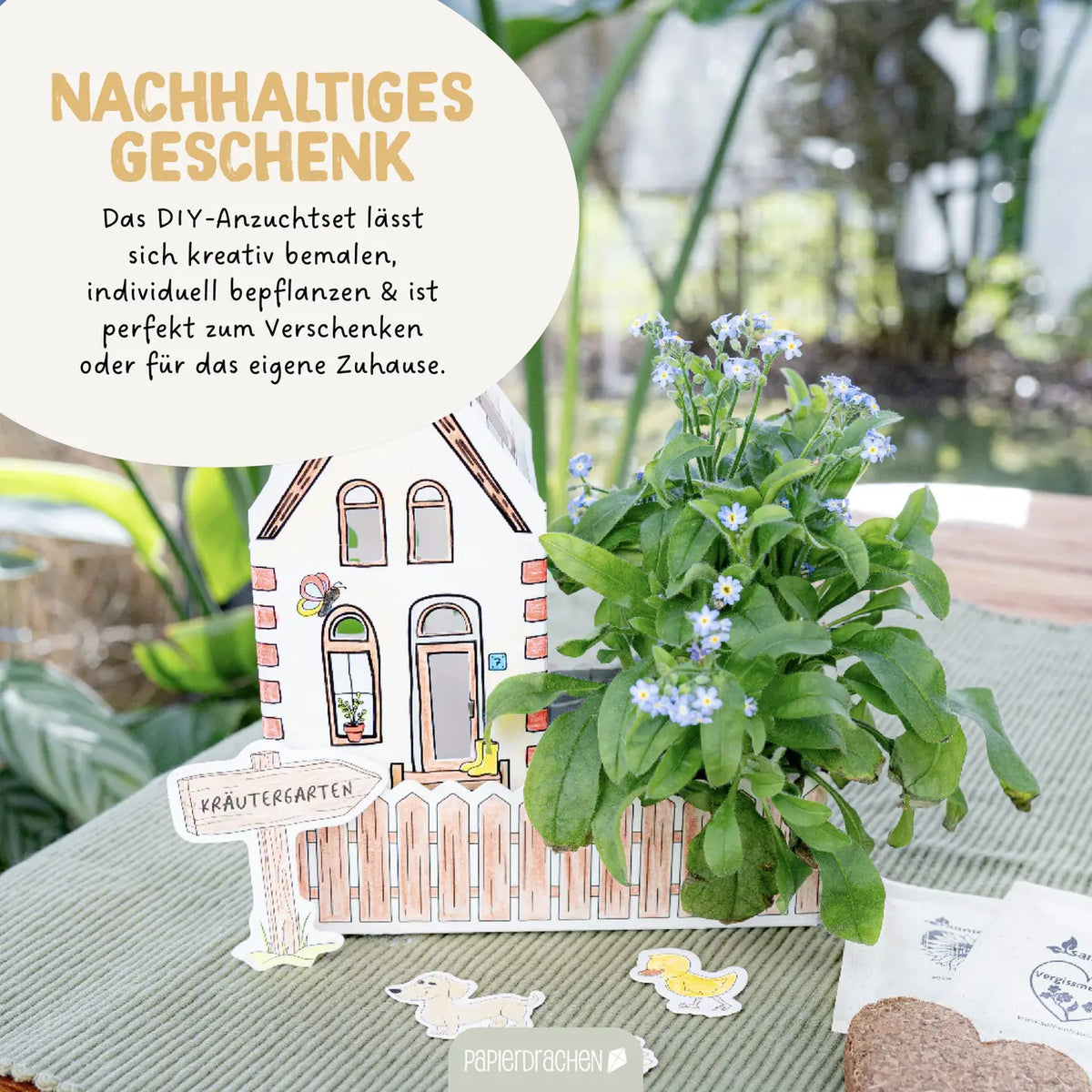 Bastelset Anzuchtset Frühlingsgarten zum bemalen