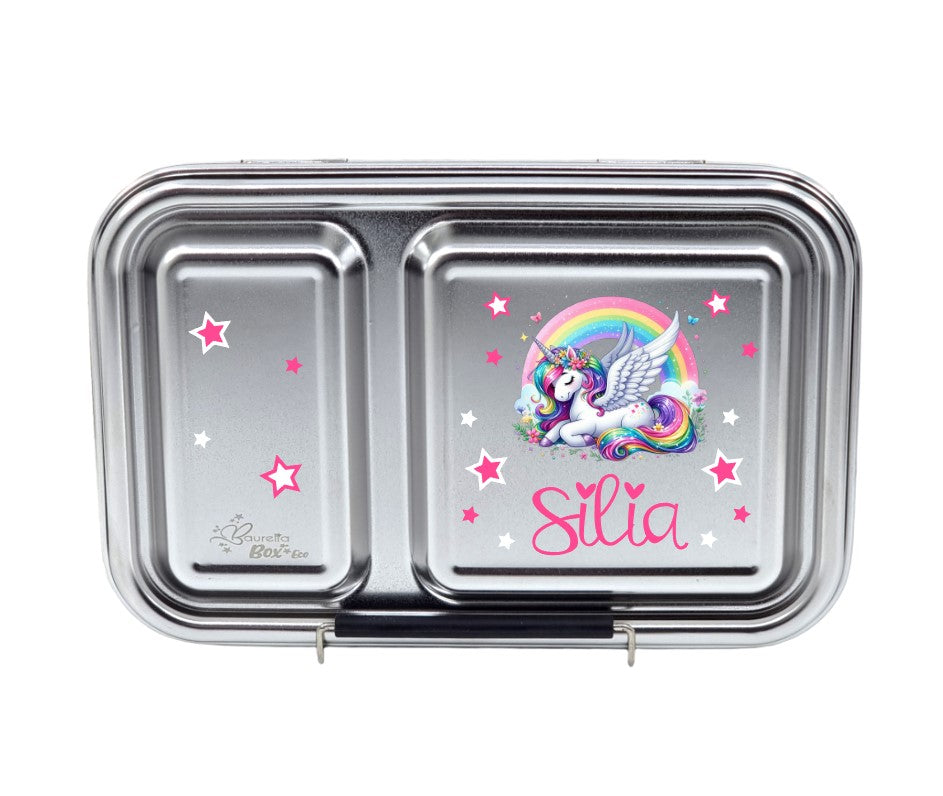 Edelstahl Znünibox Baurelia Box Eco mit 2 Unterteilungen Mint