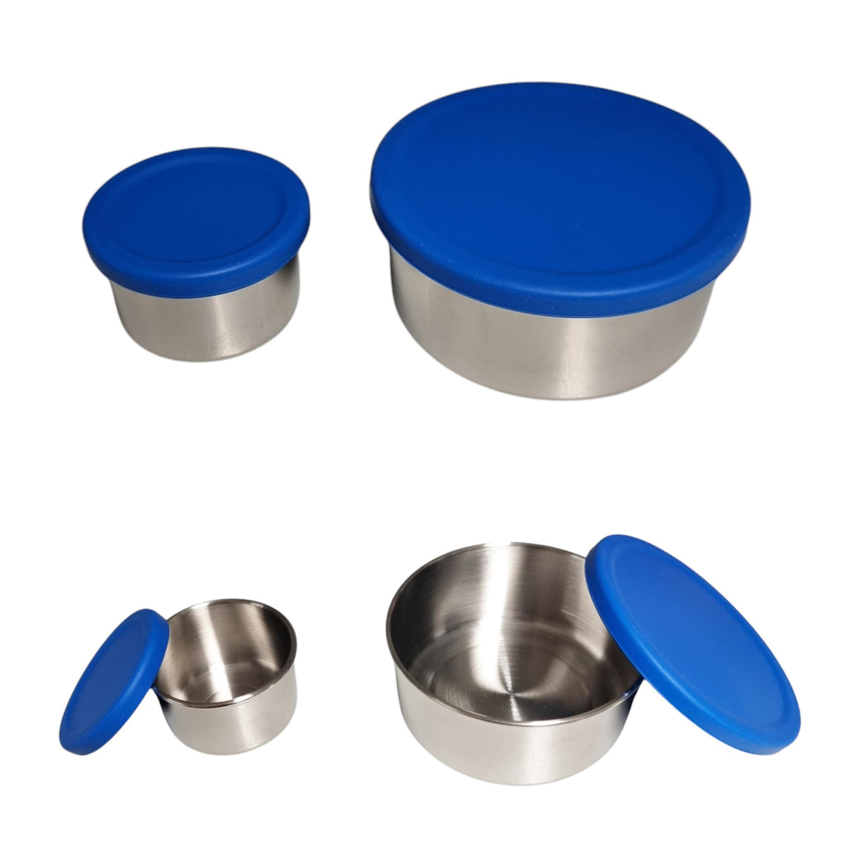 Baurelia Edelstahlbehälter 2er Set Blau