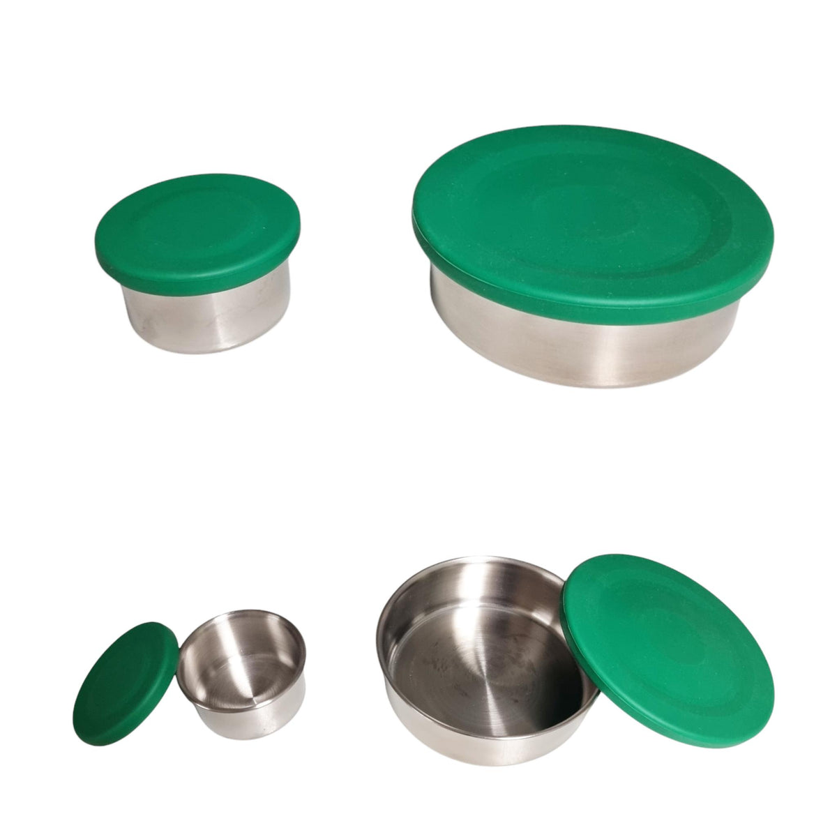 Baurelia Edelstahlbehälter 2er Set Grün