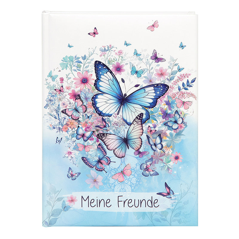 Freundebuch für Kinder - Schmetterling Blau