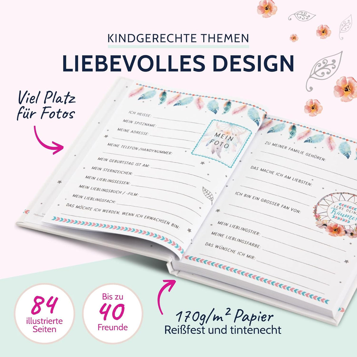 Freundebuch für Kinder - Traumfänger