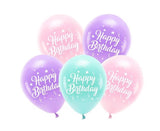 Geburtstagdeko Ballon Mix Happy Birthday Lila