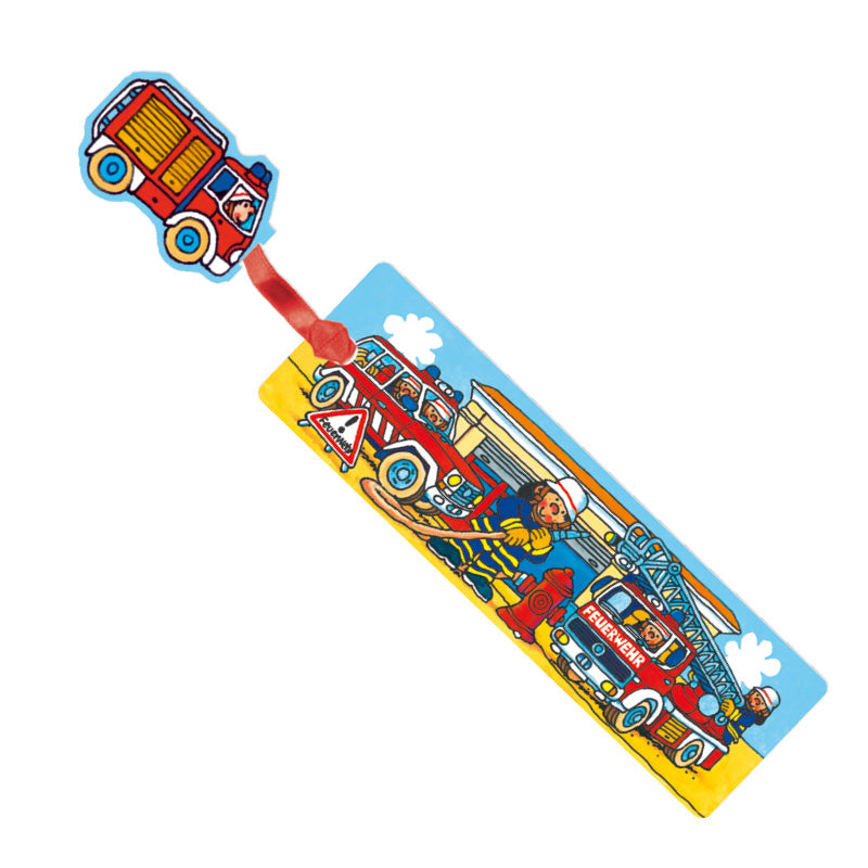 Glitzer Lesezeichen Feuerwehr