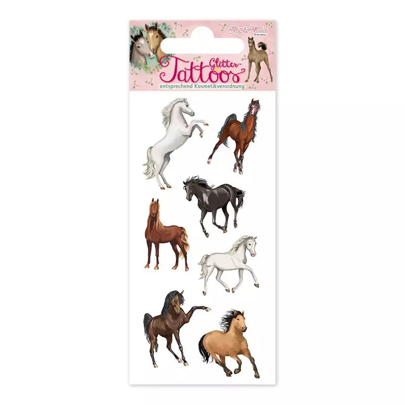 Kinder Glitzer Tattoo Pferde