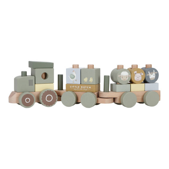 Little Dutch Eisenbahn mit Steckformen Traktor