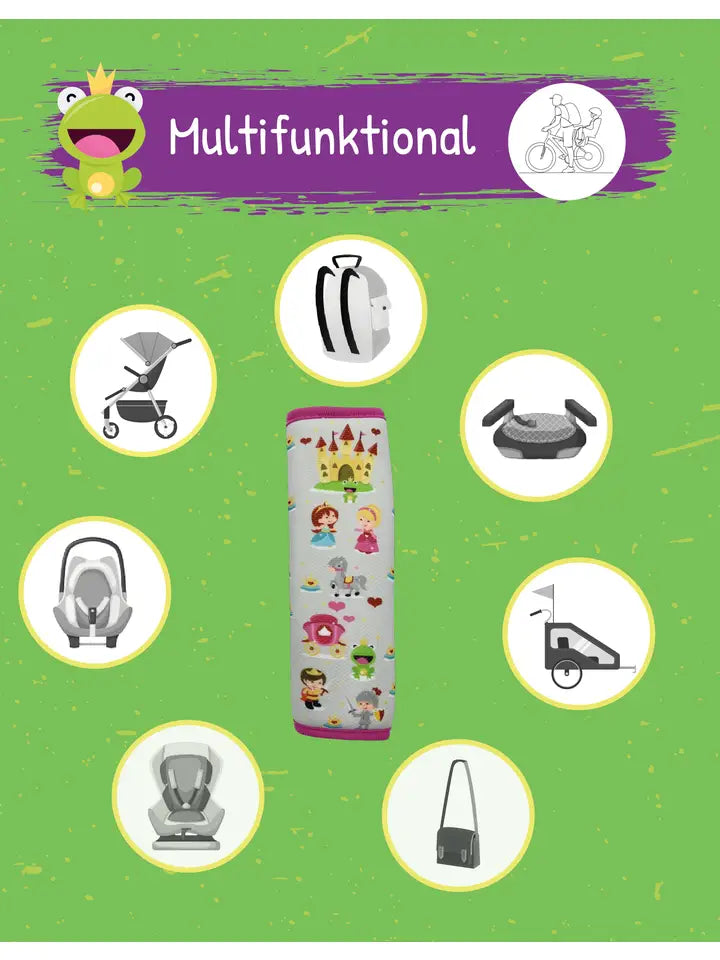 Kinder Autogurt Schutzpolster Prinzessin