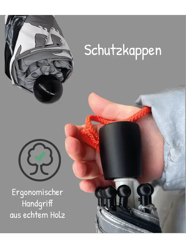 Kinder Regenschirm mit Farbwechsel Drache