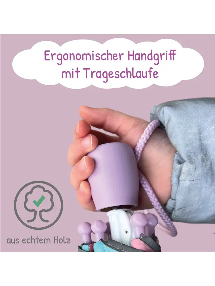 Kinder Regenschirm mit Farbwechsel Einhorn