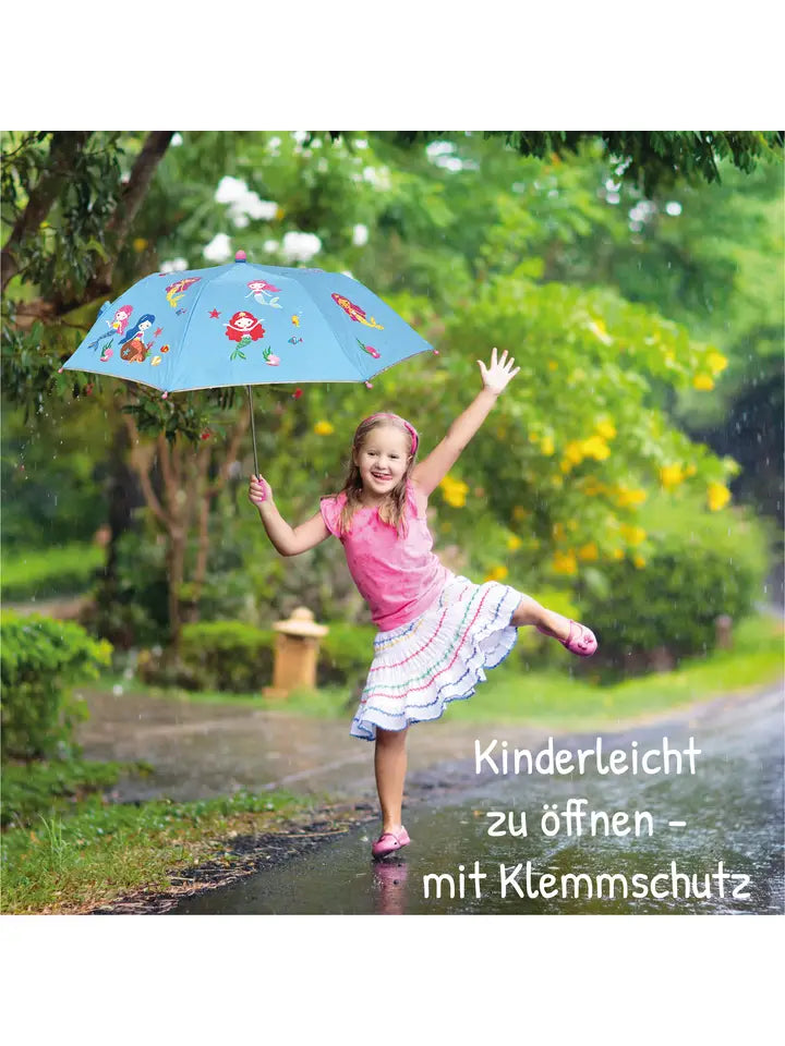 Kinder Regenschirm mit Farbwechsel Meerjungfrau