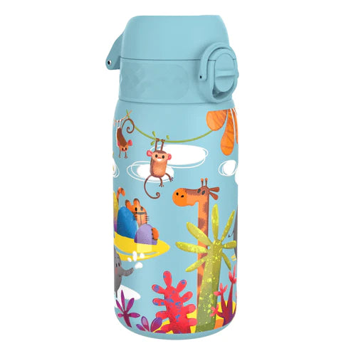 Kinder Edelstahl Trinkflasche Ion8 400ml Safari