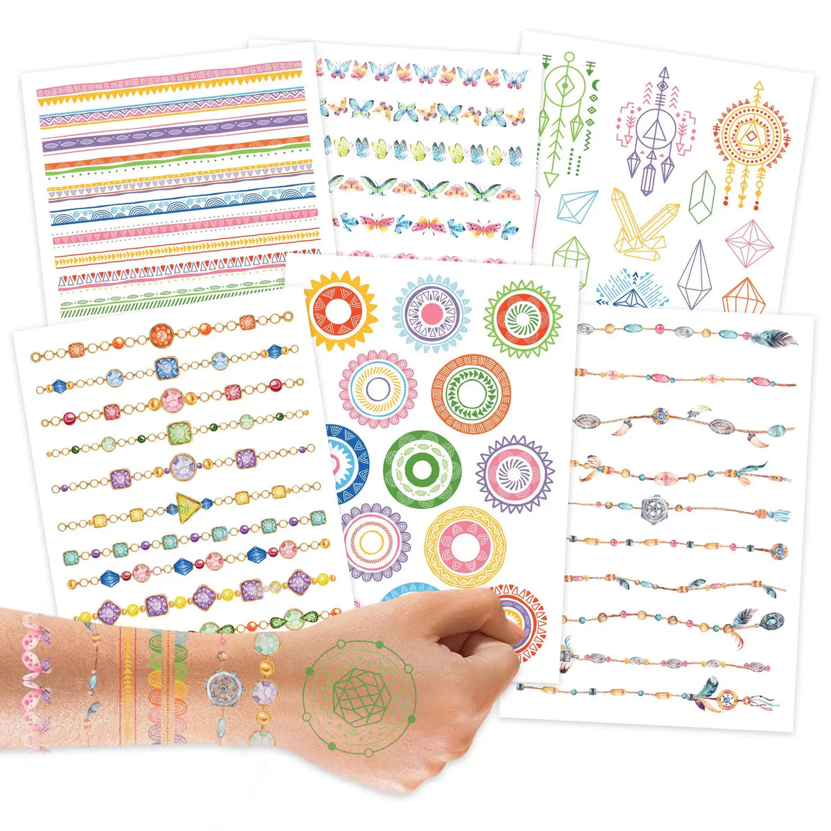 Kindertattoo mit Glitzer Schmuckelemente