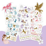 Kinder Tattoo 100 Stück Metallic Set Einhorn