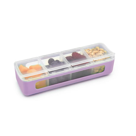 Znünibox Snackbox Melii mit 4 Fächern Violett