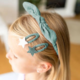 Musselin Haar-Accessoires Set Mint