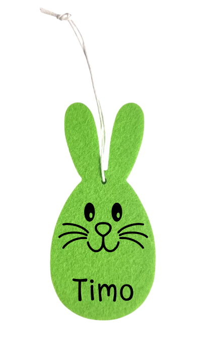 Osterhase aus Filz personalisierbar