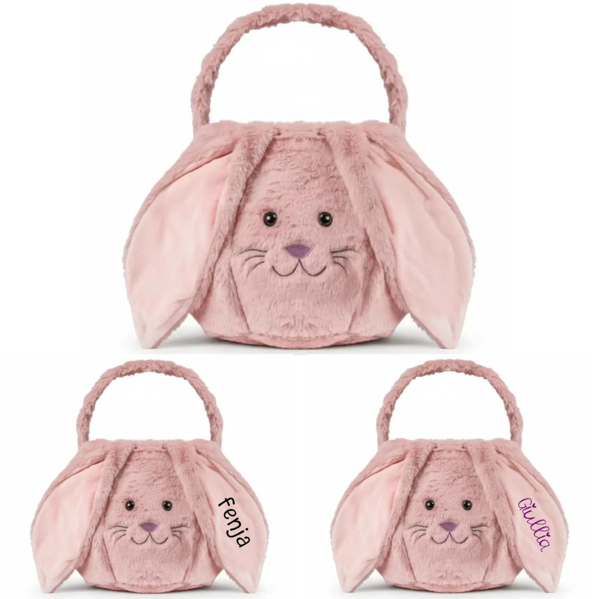 Osternest und Osterkorb Tasche Kuschelhase Altrosa