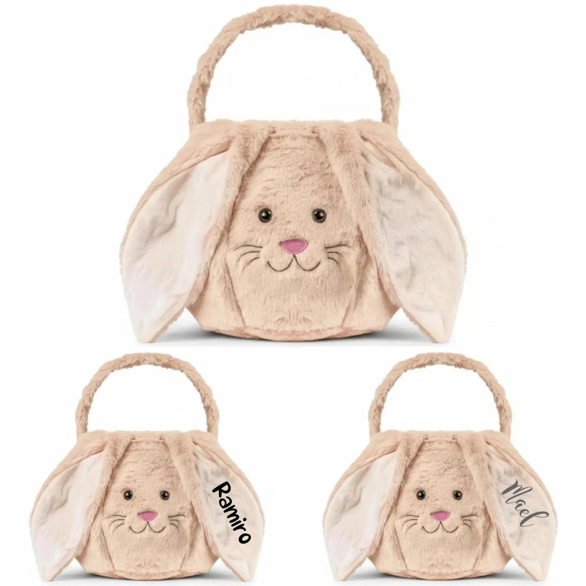 Osternest und Osterkorb Tasche Kuschelhase Beige