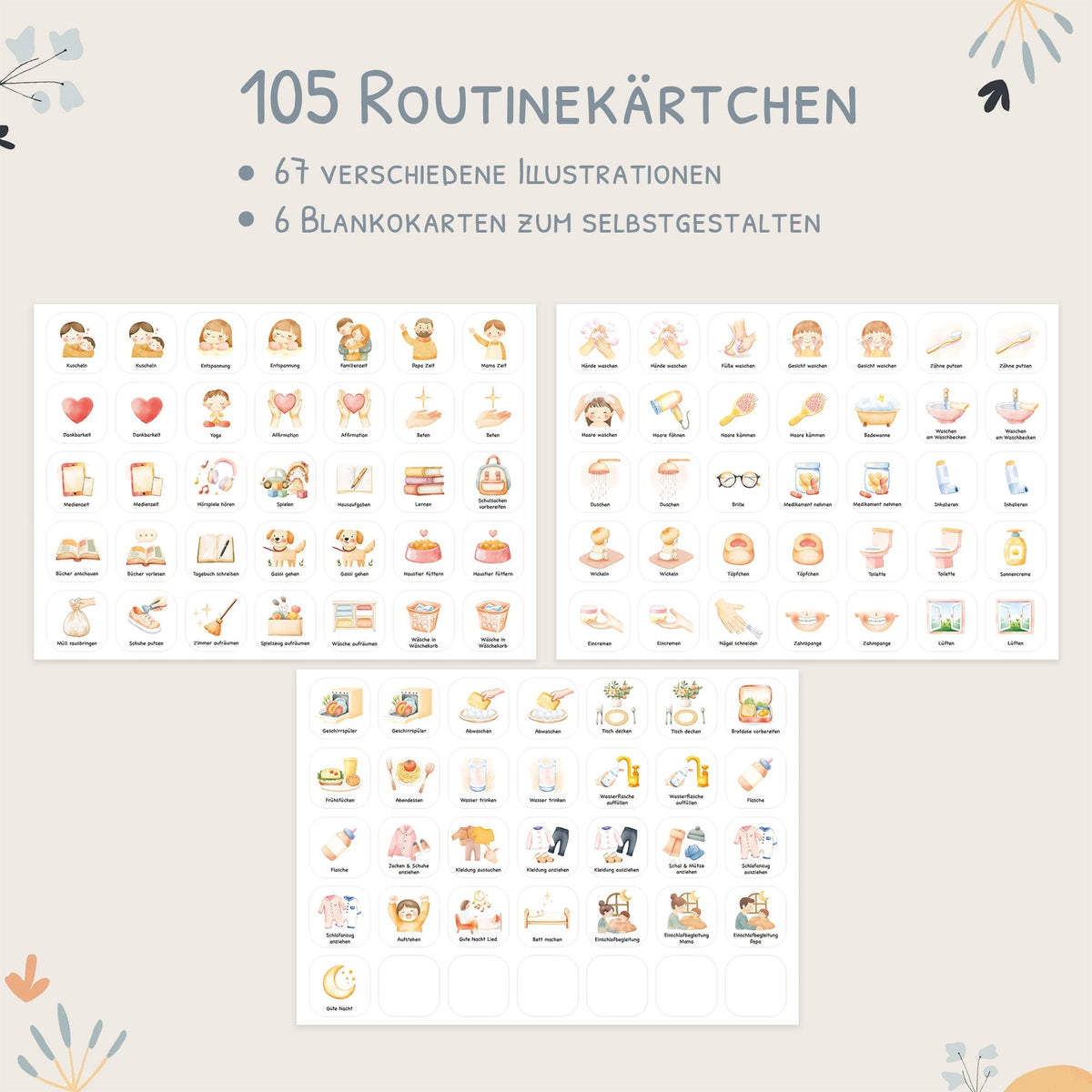Routineplaner (Morgen & Abend) - Motiv Monster Mutmacherbande