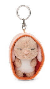 Schlüsselanhänger Plüsch Sleeping Pets Hase Karamell